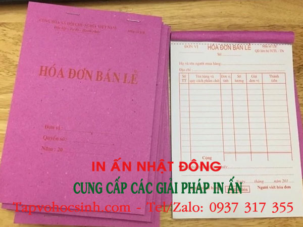 quy trình in hoá đơn bán lẻ Tphcm