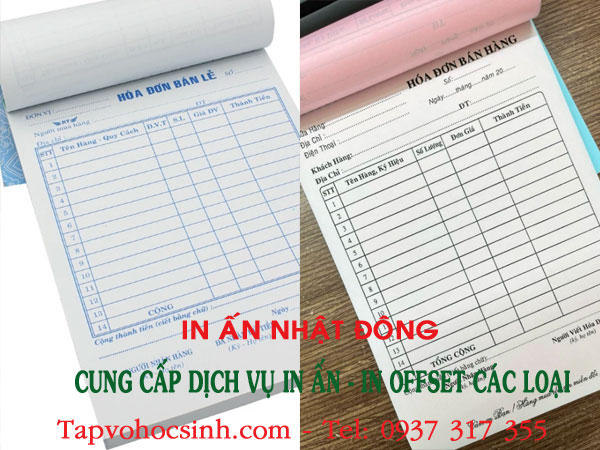giá in hoá đơn bán lẻ Tân Bình