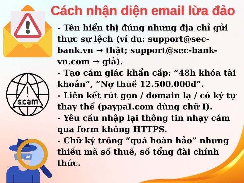 Cách nhận diện email lừa đảo