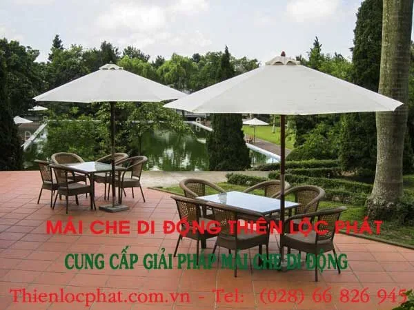giá dù che nắng ngoài trời