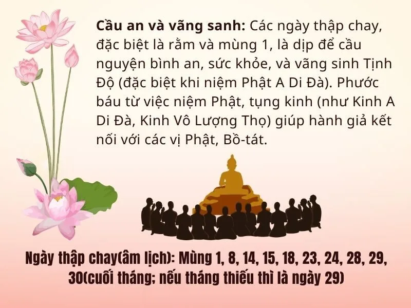 Ngày thập chay tụng kinh, niệm Phật sẽ được nhiều báu